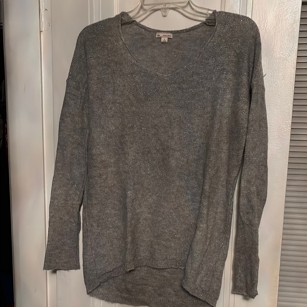 Gray Metallic Silver GAP Sweater